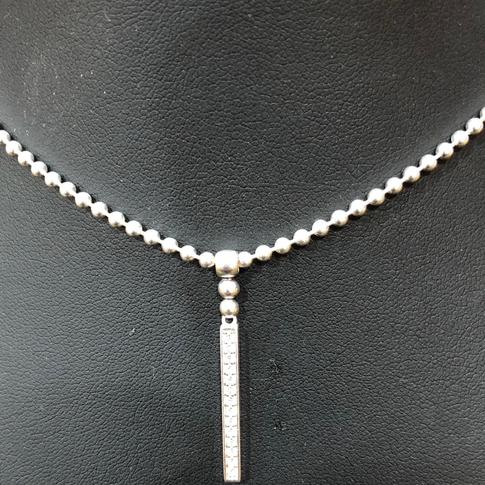 Lagos sterling silver and diamond necklace
